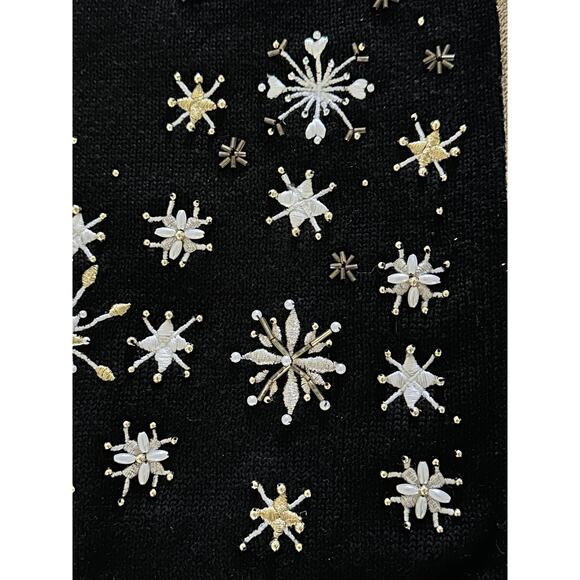 Vintage 80s 90s Snowflake Sweater Zip Vest Fall Winter Christmas Party Festive - Picture 11 of 14